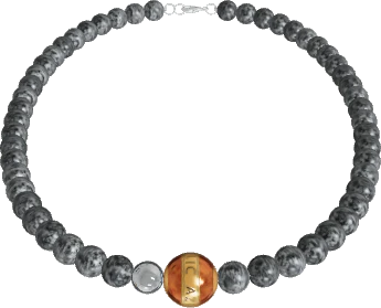 Custom: Beaded Metal Necklace #3bay2tlg